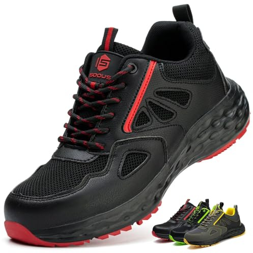 Skyddsskor Arbetsskor Män Kvinnor Plaststål Lätta Andas Bekväm Halkfria Byggskor Ventilerande Industriella Sneakers