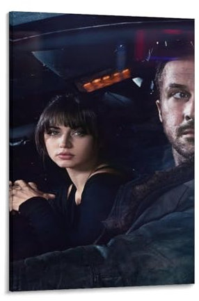 Voliko Filmposter Blade Runner 2049, Leinwand, Wandkunst, Poster, dekorativ, moderner Druck, Bild, Kunstwerke, Poster, 60 x 90 cm