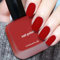 Matte Rose Red Nail Polish - Quick-Drying, No UV Curing Needed, Winter & Christmas Nail Color for Women