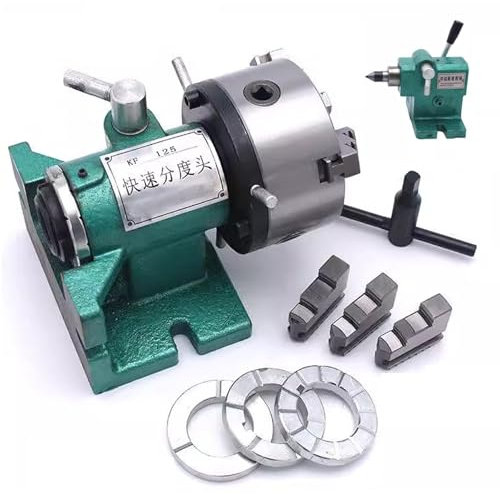 YOPNDFR 6 Three-jaw Chuck Milling Machine Indexing Head,Universal Indexing Plate Rotary Table, Vertical and Horizontal Indexer,for Milling Engineering Indexing Tools, engraving