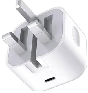 USB-C Fast Charging Plug, Charger Head UK Wall Plug 20W, Power Adapter Compatible With iPhone 17 Pro max, Air, 16 Pro Max, iPad, Samsung A27 A37, A57 A17 A56 A26 A16, Google Pixel 10, UK Mains Plug