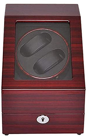 Caja enrolladora de Relojes, Doble enrollador de Relojes, Caja de Madera para exhibir Relojes automáticos, Estuches para Relojes con Pilas, Regalo navideño