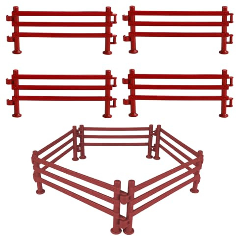 100 piezas cerca, valla de granja, accesorios y juguetes agrícolas, accesorios para caballos, ideal para escenas de granja y decoración de micropaisajes
