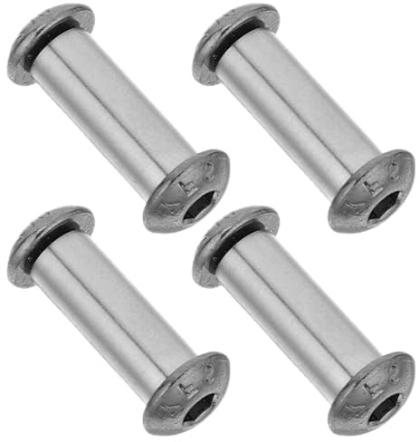 Ipetboom Remaches para Mangos de Cuchillos Negros 8-5 Mm, Tornillos de Fijación de 4 Piezas para Reparación y Montaje, Accesorios Metálicos Resistentes para Cuchillería y Artesanía
