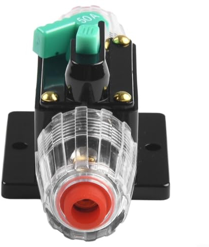 Sicherungsautomat 10A-100A für 12V-48V DC, manueller Reset für Auto Boot für wohnmobil, wasserdichtes Gehäuse mit Panel-Montage, ersetzt AGU-Sicherungshalter(50A)