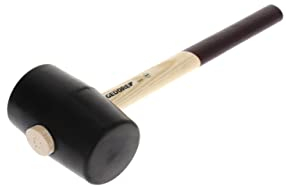 GEDORE Maillet caoutchouc avec manche en bois, Maillet en cuir, Ø 90 mm, Marteau avec manche en frêne, Avec 2 tables plates, Outil, Forgé, 226 E-4