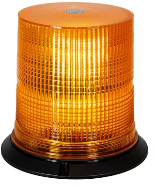Buyers Products SL660A Tall 6.5 Inch Wide Incandescent Beacon, Flashing Warning Safety Lights, Construction Vehicle Lights, Bar Light for Work Trucks, Beacon Light, Amber