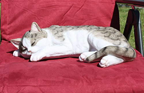Fachhandel Plus Schöne Dekofigur schlafende Katze Tierdeko Katzenfigur Deko für Innen und Außen