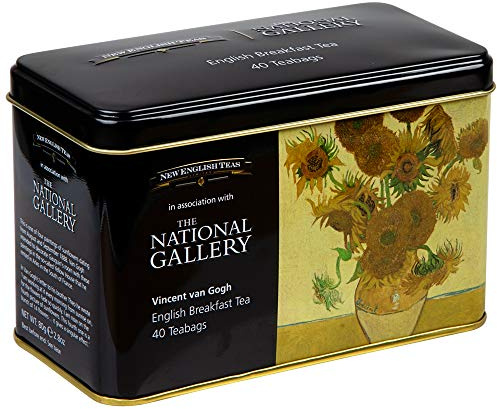 New English Teas Sunflowers by Van Gogh Tea Tin with 40 English Breakfast Teabags - The National Gallery
