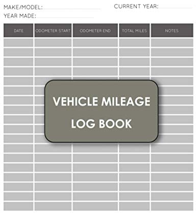 Vehicle Mileage log Book: Vehicle Travel Odometer Counting Tax Sheets - Monthly Mileage Report Form