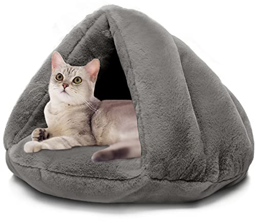 Cat Bed Cat Cave Self-Warming Cat Sleeping Bed Winter Soft Pet Bed Cozy Sleeping Cuddle for Indoor Cats Rabbit