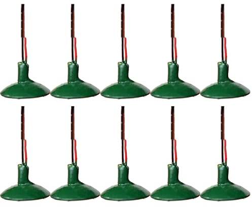SPORTARC Lot de 10 lampadaires à échelle O/HO pour modèle de lampadaire de rue modèle de lampe murale Poteaux de plafond LED