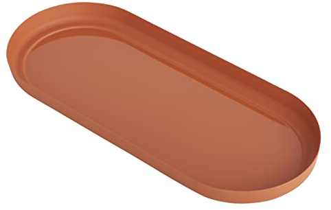 Clever Pots Untertopf, 45,1 cm Pflanzschale für 50cm Trog, Kunststofftrogschale für Innen und Außen, Pflanzschale, Fensterbankschale und Gewächshausschale, Terrakotta