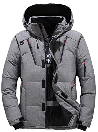 Bestgift Vit gåsfjäderjacka, Grå, XXL