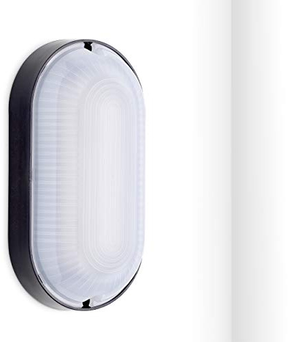 Oktaplex LED Kellerleuchte BASE 230V 9W IP65 Durchgangsverdrahtung Schwarz | 800 lm, Neutralweiß 4000 K, Für Keller und Garage, Decken- und Wandmontage, Mehrere Leuchten einfach verbinden