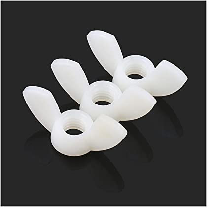 Flügelmuttern, Flügelbolzen, Schmetterlingsflügelschrauben, Rändelschrauben, Schmetterlingsmutter Weiße Nylon-Flügelmuttern Handfeste Kunststoff-Flügelmutter M3 M4 M5 M6 M8 M10 M12 Befestigungselement