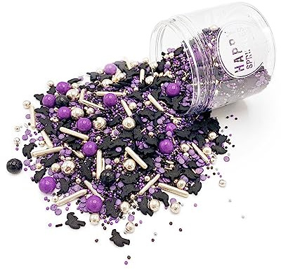 Happy Sprinkles WITCH, PLEASE - Hexen Streusel Halloween Cupcake Deko - 90g | Streuselmix mit Schokolade im Hexen-Look, für Torten, Cupcakes & Kekse, ideal für gruselige Partys & Motto-Kuchen