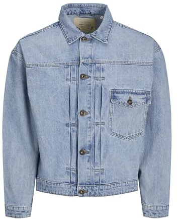 JACK&JONES JJIBRENT JJJACKET AM 453 jeansjacka, blå denim, L, Blå denim, L