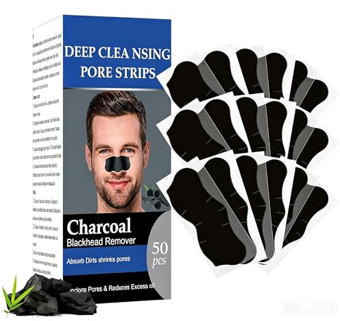 Mitesser Nasenstrips, Nasenstrips, Pore Strips, Anti Nosestripes Mitesser, Poren Reinigung mit Aktivkohle, Entfernen Mitesser und Unreinheiten, 25Pcs