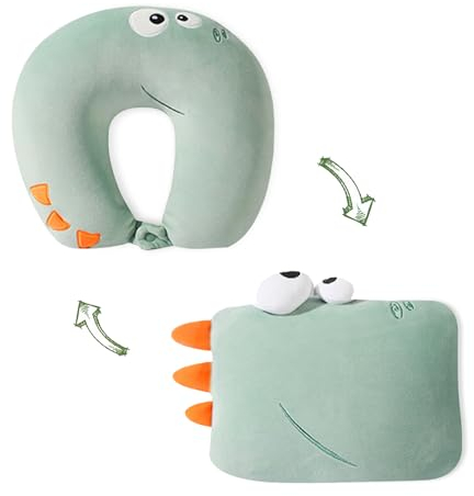 EPROICKS Reisekissen 2 in 1 Verformbares Nackenkissen - Reisekissen Umwandelbar Nackenhörnchen für Kinder, Teenager, Mädchen, Jungen, Erwachsene, Flugzeug, Auto, Reisen