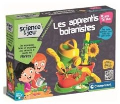 Clementoni - Wissenschaftliches Set Botaniker – Lebenszyklus der Pflanzen – Gartenwerkzeuge enthalten: Töpfe + Rechen + Schaufel – Lernspiele für Kinder – hergestellt in Italien – ab 5 Jahren