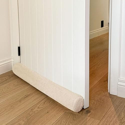 Rori Magnetischer Zugluftstopper für Türen 90cm - Zugluftstopper Teddy - Türdichtung Beige - Zugstopper vor Zug und Lärm - Draft Stopper Rund - Verschiedene Größen und Farben