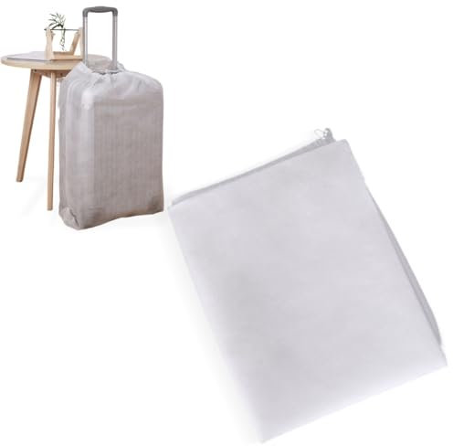 XENQITO 1 Stück Koffer Schutzhülle, Elastisch Kofferschutzhülle Gepäck Kofferschutzhülle Reise Kofferschutzhülle Weiß Kofferhülle, Luggage Cover Wasserdicht Staubdicht Kratzfeste Kofferbezug