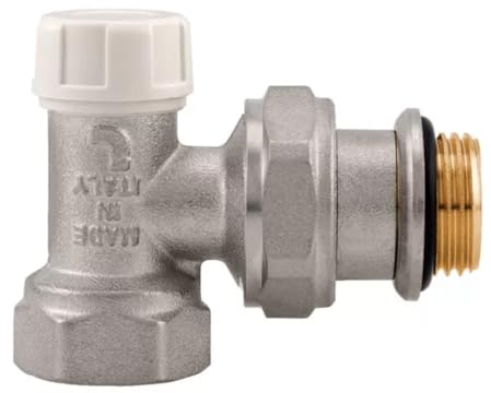 Schläfer 0927500 | Válvula Detentora en Ángulo de 1/2 Pulgada para Termo-Sifones, Válvula Universal del Calentador y Termo-Decoración con Conexión Estándar (DN15) en Latón Niquelado