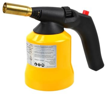 BSD Lampe à souder professionnelle à gaz avec allumage PIEZO - Brûleur puissant 1,7 kW pour cartouches de 190g, réglage de la taille de la flamme.
