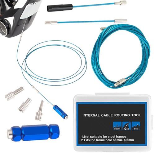 Kit de pasacables interno para bicicleta – Juego de cables para bicicleta de carreras, juego de herramientas para paso de bicicleta | Herramienta de paso interno para bicicleta, herramienta de paso