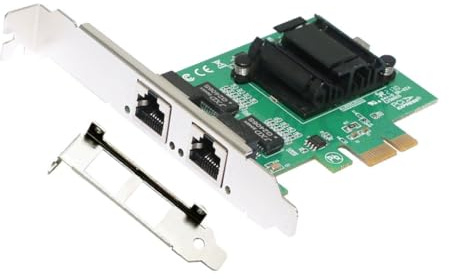 Tarjeta de red PCIE de 2 puertos RJ45 con cable