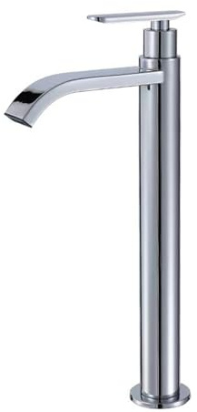 Robinet Cascade Eau Froide Chromé Mitigeur Lavabo Haut Salle de Bain G1/2 Mitigeur Vasque à Poser,Chromé