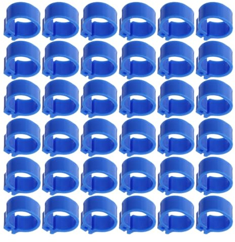 Homoyoyo Anelli per Zampe di Piccione in Plastica 10mm Clip 100 Pezzi Colore Blu per Identificazione e Marcatura Uccelli Domestici Come Piccioni, Parrocchetti e Pappagalli