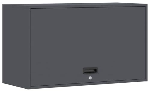 Tomostar Wandschrank für Garage, Werkzeugschrank, aus Metall, für Werkstatt, Garage, Anthrazit, 90 x 40 x 53 cm