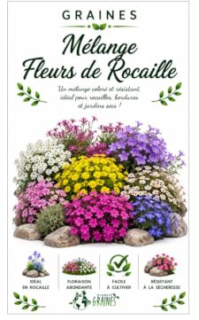 1000 graines ornementale special mixture rock garden perennials - mélange de fleurs vivaces pour rocaille