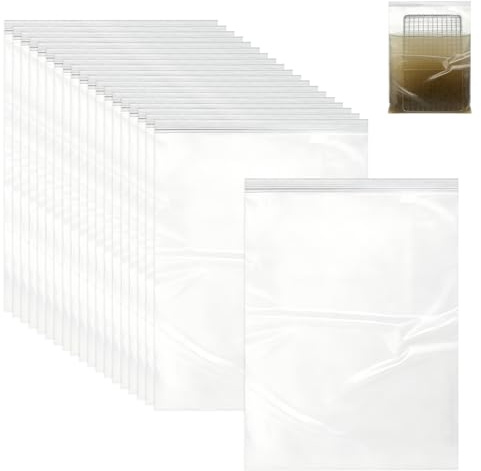 20 Pack Oven Rack Cleaning Bags, 60x40CM Large Oven Cleaner Bags for Racks, Washing Degreaser Bag for Cleaning Various Sizes of Ovens Racks or Trays