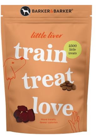 Barker and Barker 2500 Little Liver Dog Training Treats, Puppy & Small Dog | Grain Free, Low Calorie, Low Fat, High Protein & B Vitamins, 9mm Size, Human Grade, from 8 Weeks, Made in the UK