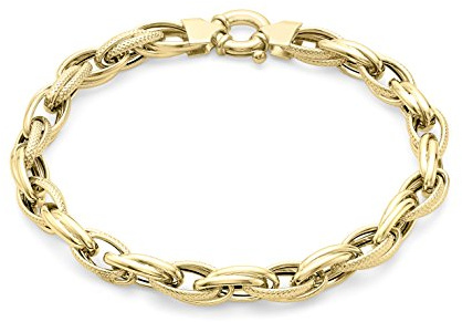 Carissima Gold Armband 9 Karat 375er Gelbgold Diamantschliff Doppelglied 22.5cm 1.22.7394