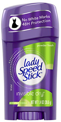 Lady Speed Stick Invisible Dry - Powder Fresh 1.4 Oz(Pack of 12)