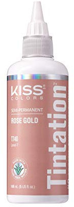 Kiss Tintation Semi-Permanent Hair Color 5 Ounce, T740 Rose Gold