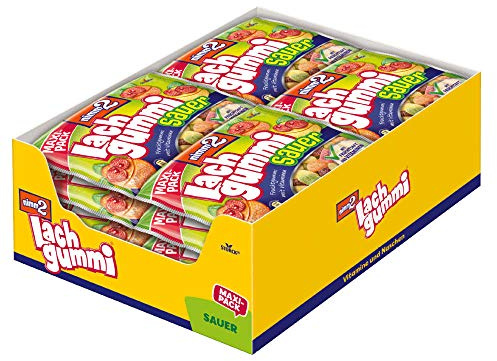 nimm2 Lachgummi sauer (18 x 376g) / Fruchtgummi mit Fruchtsaft und Vitaminen