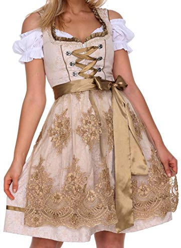 Lifos 0220 Dirndl Germandress 3Tlg. Oktoberfest Gr.34 bis 52 !ORIGINAL (0600Khaki, numeric_42)