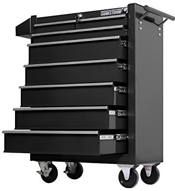 Tool Chest Heavy Duty Cart Steel Rolling Tool Box 7 Drawer Cart with Wheels for Outdoor Indoor Use, Black (Color : 7 drawers)
