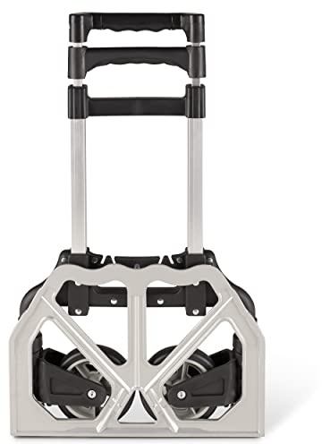 Cosmos Folding Heavy Duty Sack Truck, Folding Portable Sack Truck, Hand Truck for Industrial and Household (Max 80 kg) - Carrying Plate 24 x 39 cm, Steel, One Size