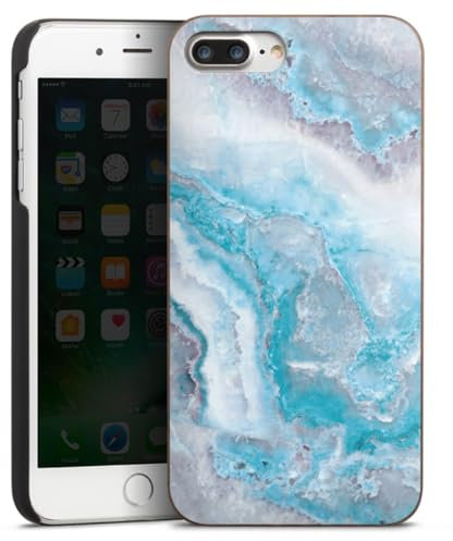 DeinDesign Coque en Bois Compatible avec Apple iPhone 8 Plus Coque en Bois veritable Coque de Protection en Bois Utart Marbre Pierre précieuse