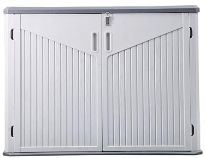 Panana Plastic Garden Storage Outdoor Furniture - White (132 x 72 x 99 cm)