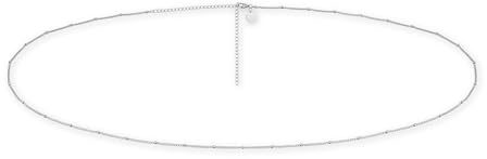 Ceinture de Ventre en Argent - Chaîne Corporelle Réglable Avec Petites Perles Dots (78-93 cm) I Placage en Or 18K I Étanche et Hypoallergénique Pour Femmes