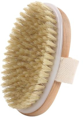 Bamboo Bristle Palm Brush for Gentle Grooming, for Dog, Cat, Puppy with Short Hair Smooth Coats, Handmade from Natural Sustainable Bamboo, Brown