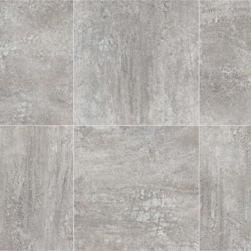 Light Grey Slate Tiles Ceres Vinyl Flooring 2.2mm Thick Lino Roll Bathroom Kitchen (3m Wide x 2.5m Long)