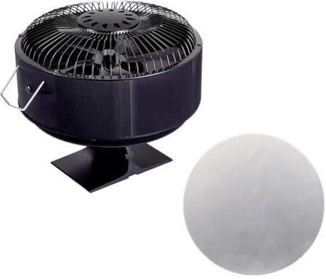 Booso Ventilateur de Poêle à 5 Pales Alimenté par la Chaleur, Brûleur à Bûches/Bois/Granulés, Distribution Efficace de la Chaleur, Ventilateur de Cheminée Silencieux pour